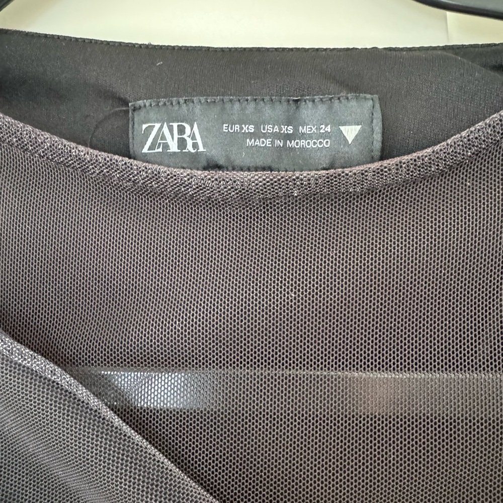 ZARA PRINT DRESS WITH TULLE - Picture 9 of 10